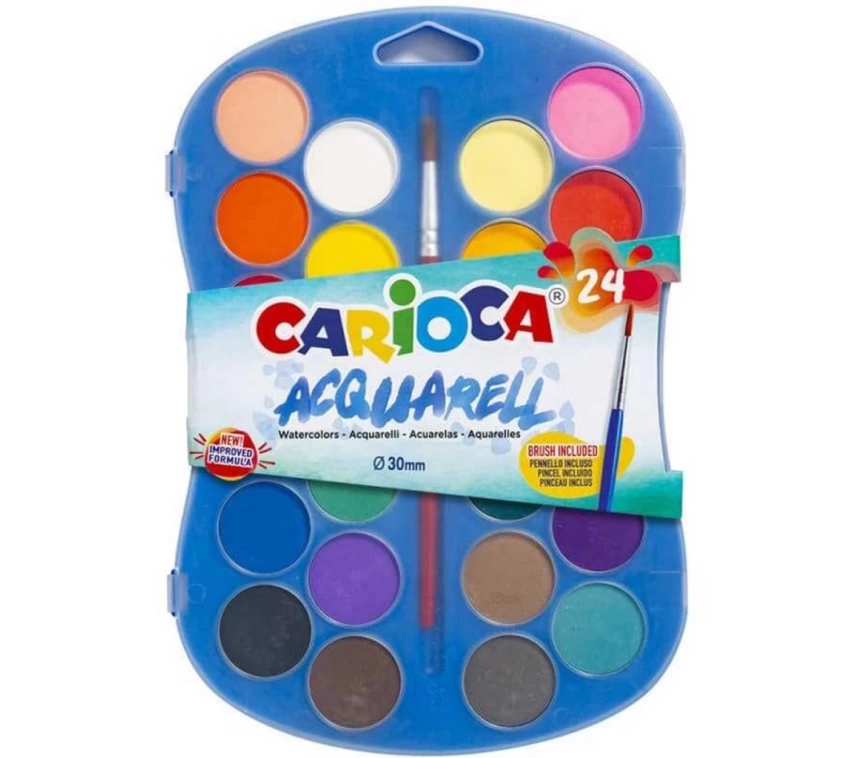 Nessiworld Sulu Boya 30 mm. Fırçalı 24lü