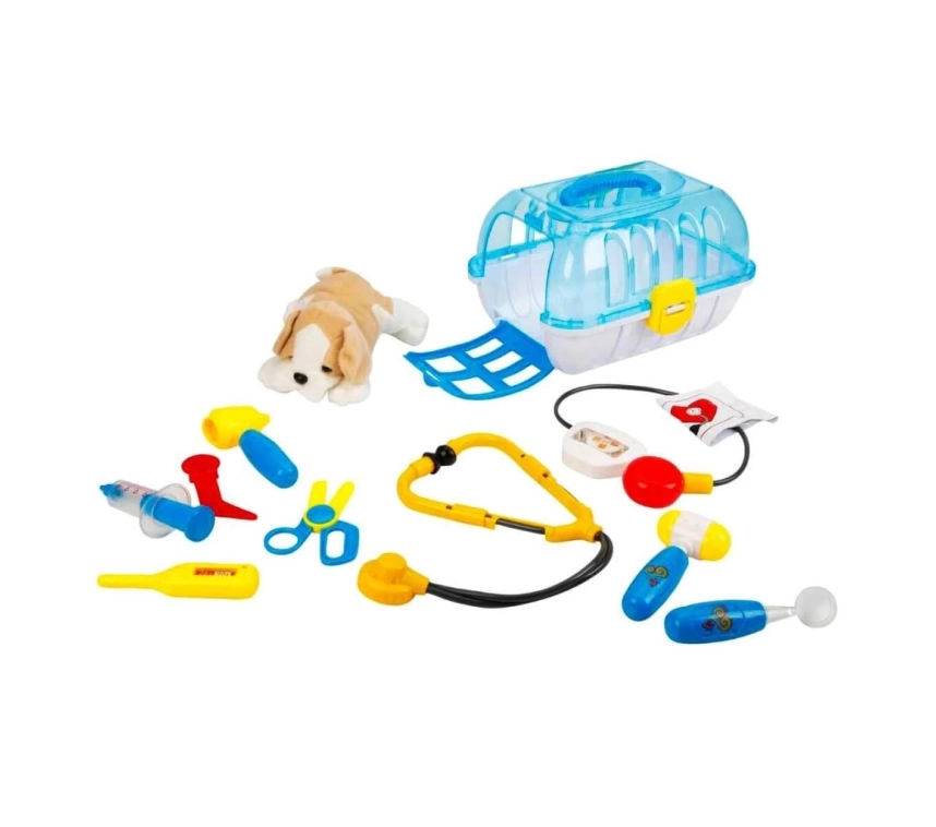 Nessiworld Sunman Çantalı Peluş Köpek Veteriner Seti
