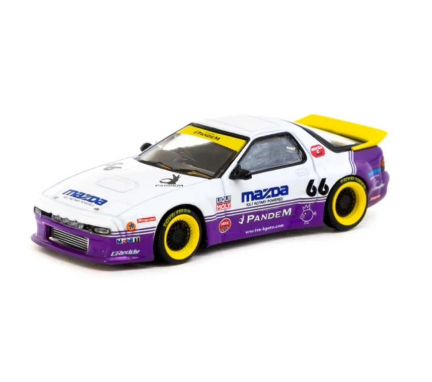 Nessiworld Tarmac Works 1/64 Pandem Mazda RX-7 FC3S White / purple - HOBBY64