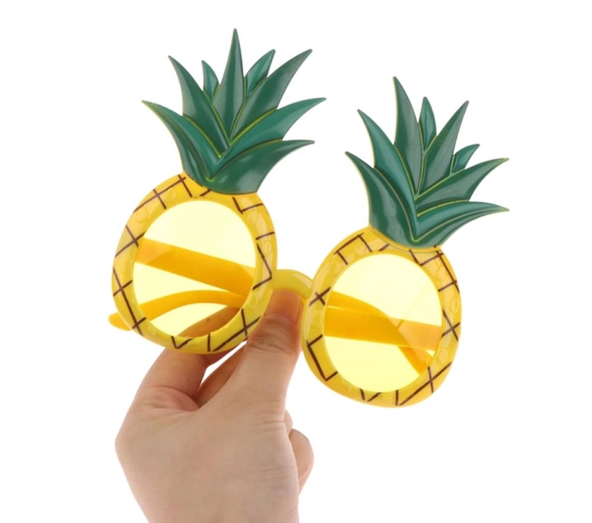Nessiworld Tropikal Hawaii Ananas Şekilli Parti Gözlüğü 9.5 x 14 cm