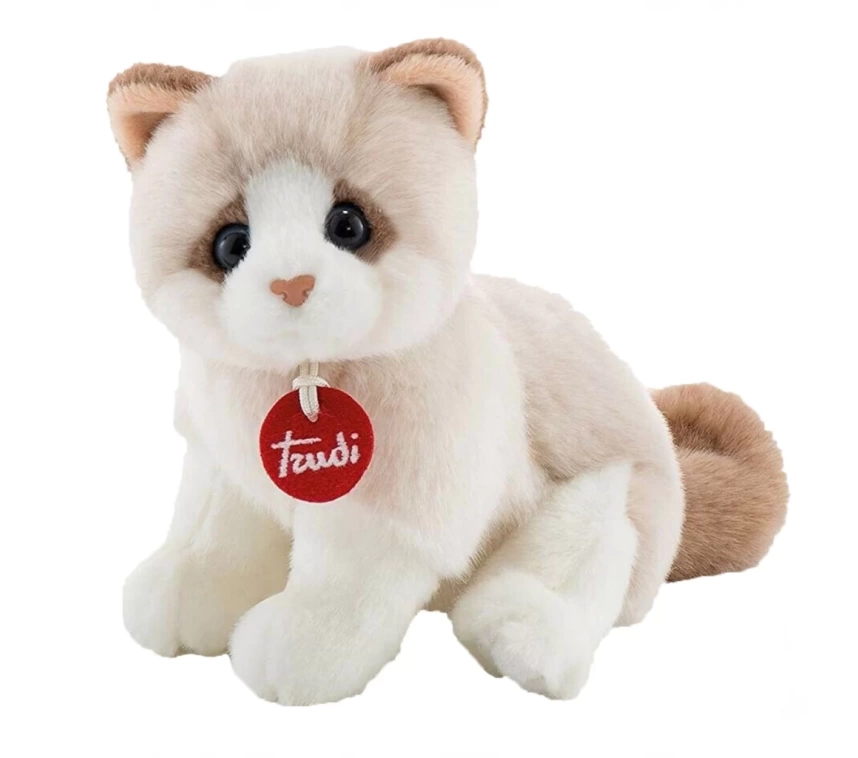 NessiWorld Trudi Kitty Peluş Beyaz Bej Kedi 20 cm
