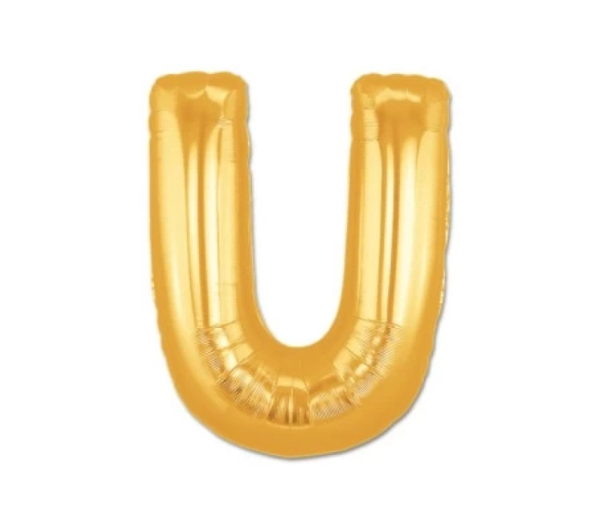 NessiWorld U Harf Folyo Balon Altın Renk  40 inç