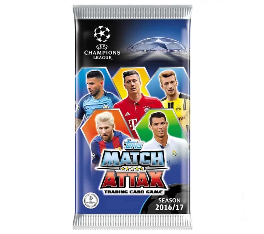 Nessiworld UEFA Şampiyonlar Ligi 16/17 Match Attax Futbolcu Kartları - 6lı Paket