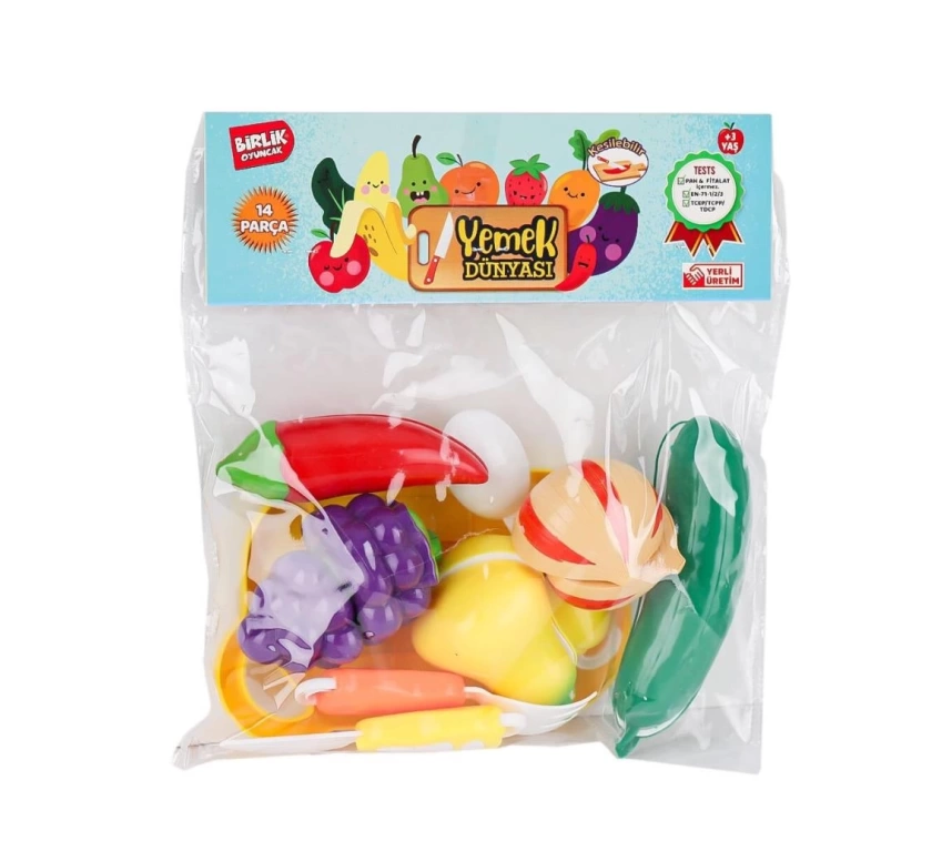 Nessiworld URT007-PVC-2A B Kesilebilen Meyve Sebze 14 Parça