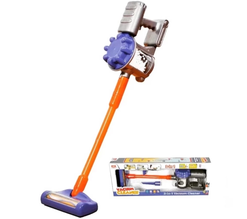 NessiWorld Vacuum Cleaner Pilli Kablosuz Oyuncak Dikey Standlı Elektrik Süpürgesi