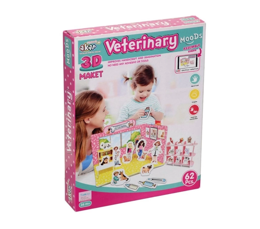 Nessiworld Veteriner Maket 3 Boyutlu Puzzle