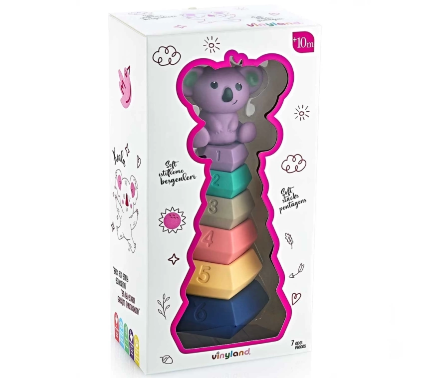 NessiWorld Vinyland Soft Beşgen Halkalar Koala 7li Set 661884