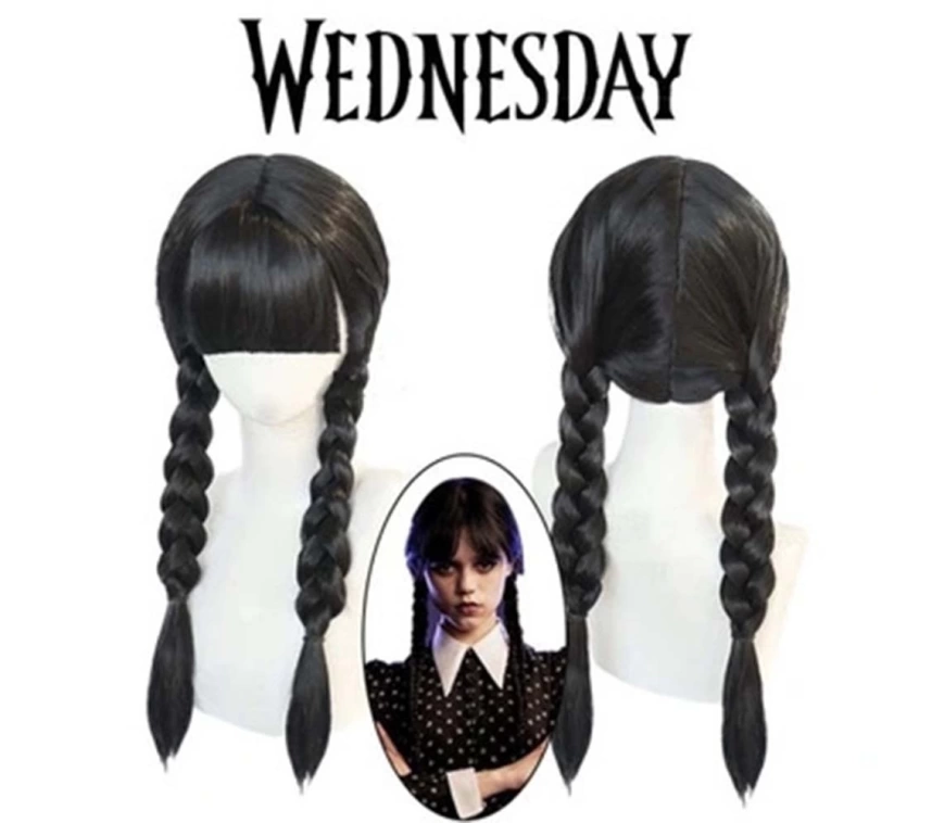 Nessiworld Wednesday Siyah Örgülü Peruk