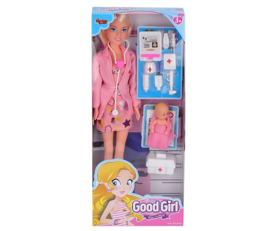 Nessiworld WG-115225A Aksesuarlı Doktor Bebek 29 cm -Vardem