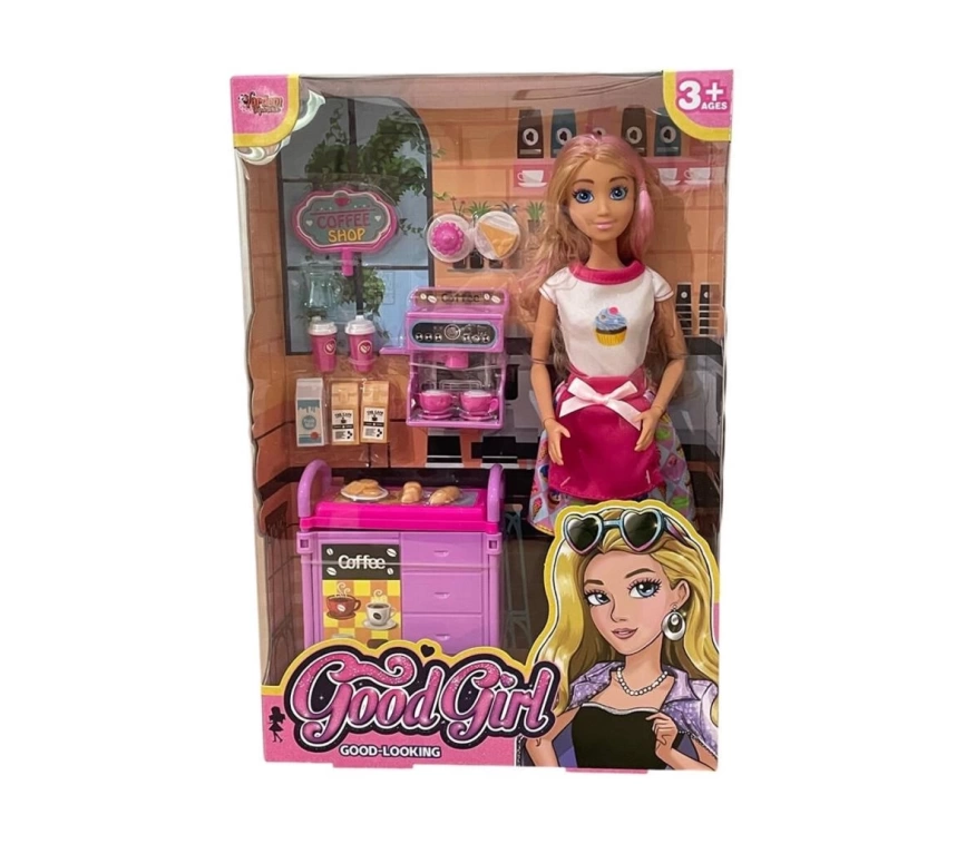 Nessiworld WG66748 Vardem Kutulu   Kafe İşleten Bebek Set 11,5 inç