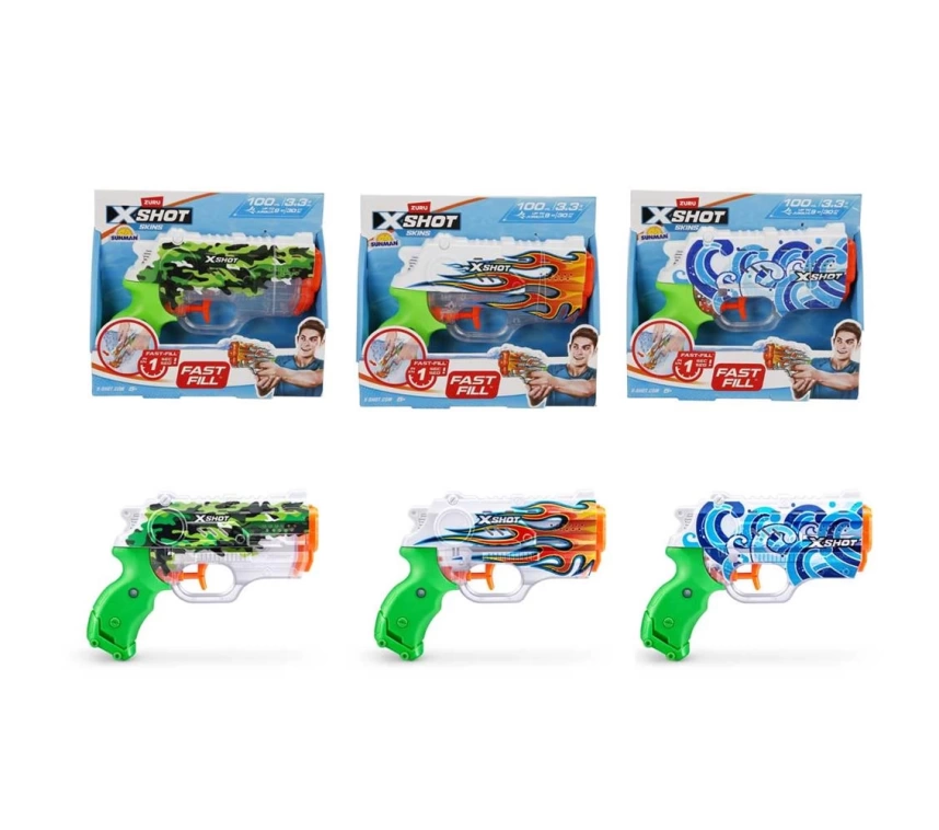 Nessiworld X-Shot Skins Nano Fast Fill Su Tabancası 19 cm 100 Ml 1 Adet Fiyatıdır