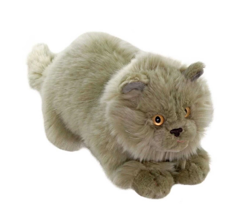 Nessiworld Yatan Kedi Gri Peluş 26 cm