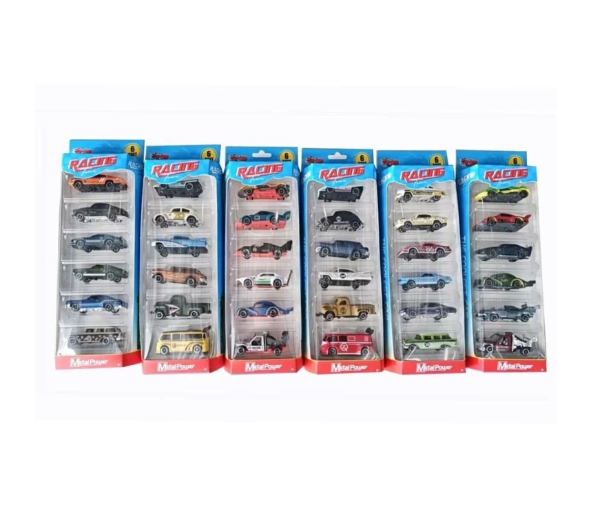 Nessiworld ZQ11316-Vardem Kartela 1:64 Metal 6 Parça Araba Seti