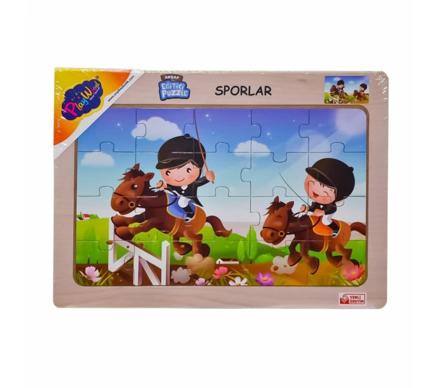 ONY-85-86-87-88 Ahşap Eğitici Puzzle Sporlar -Onyıl