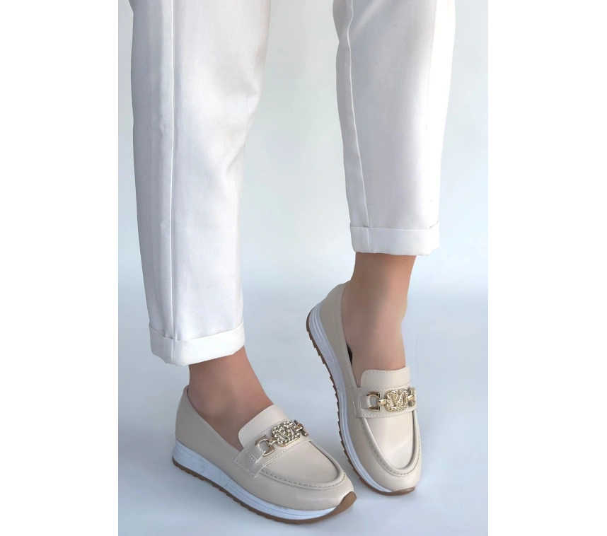 Otra Bej Cilt Babet Ayakkabı