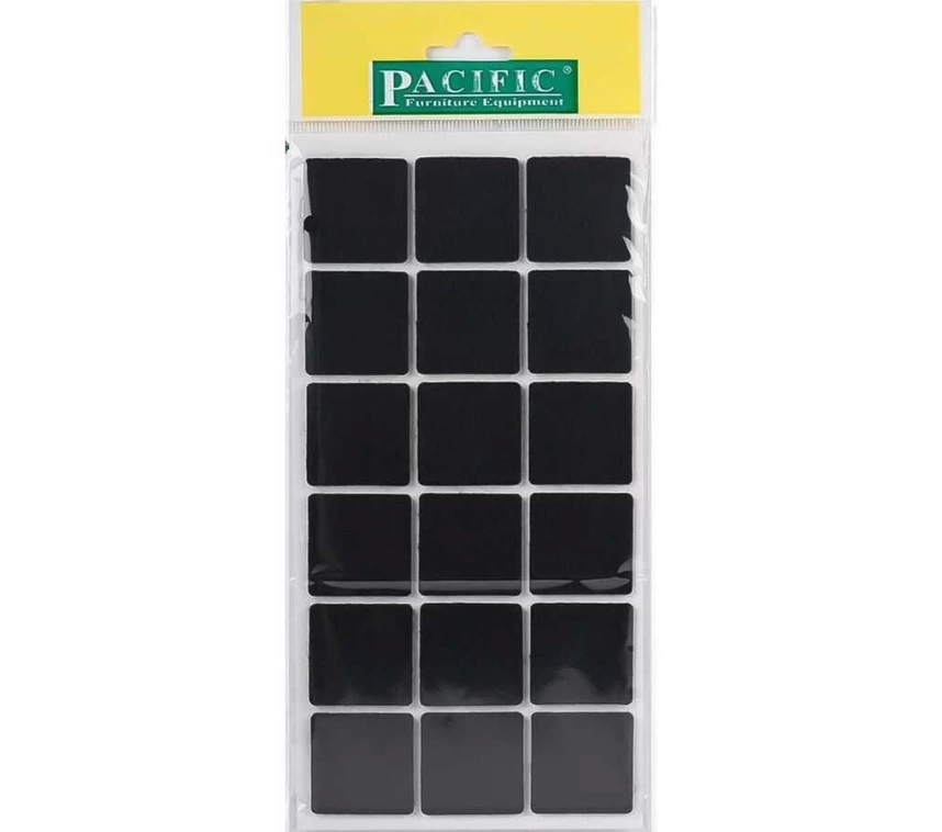 Pacific 6035 BL Yapışkanlı Keçe  35 mm X 35 mm Siyah