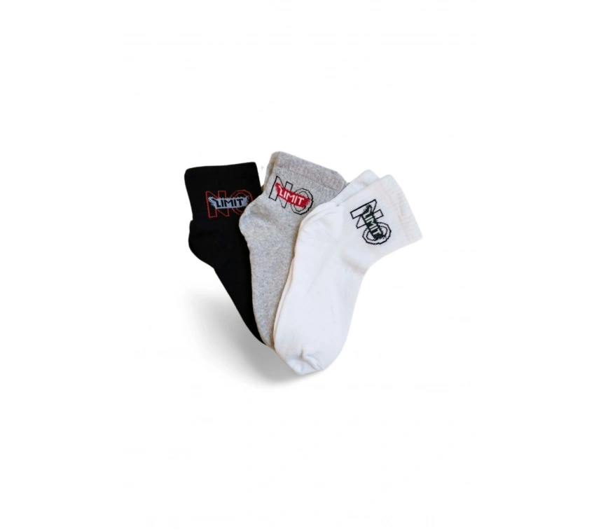 Pamuklu Kısa Bilek Çorap Yazlık  No Limit 3 Çift