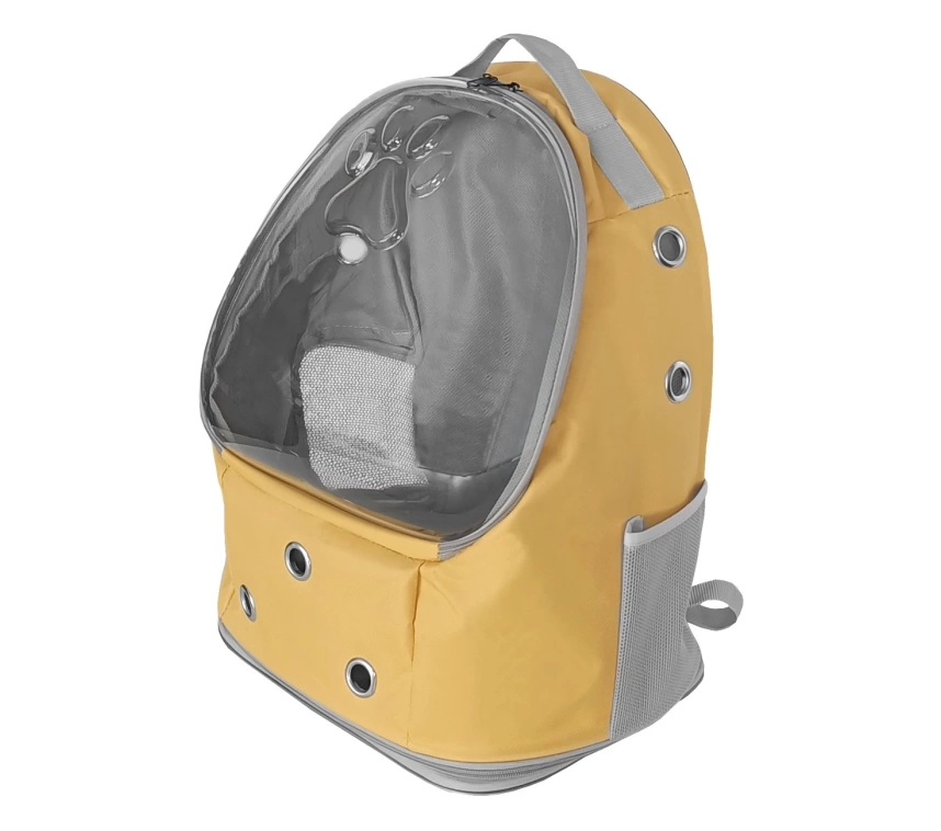 Patili Astronot Şeffaf Taşıma Sırt Çantası Sarı 24 x 32 x 42 cm