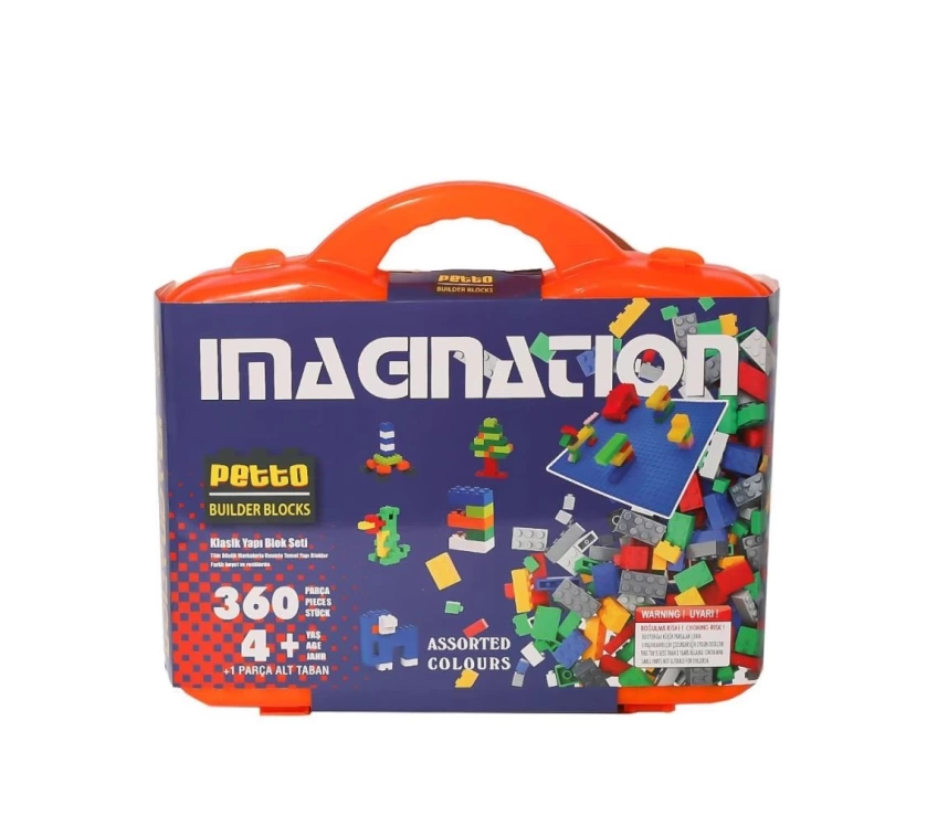 PBB360-1 Çantalı Petto Blok Seti 360 Parça-Gepettoys