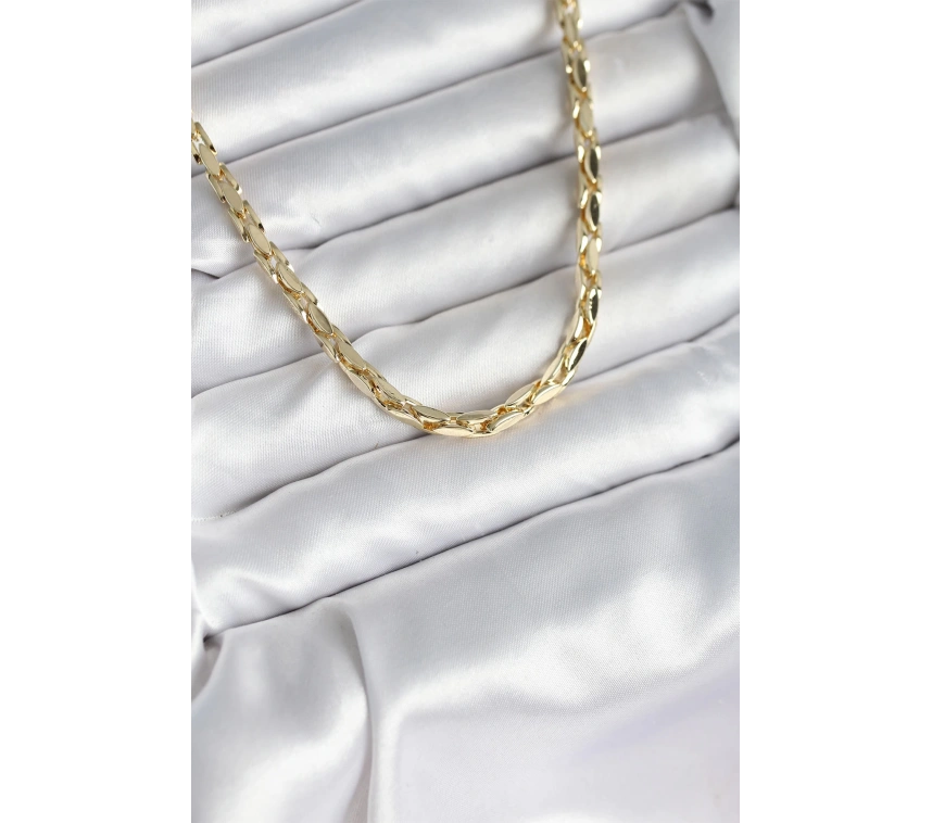 Pirinç Gold Renk 60 cm Zincir Kadın Kolye