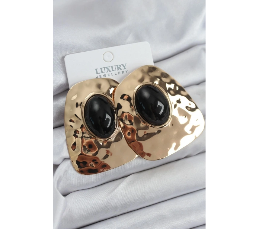 Pirinç Gold Renk Vintage Kadın Küpe