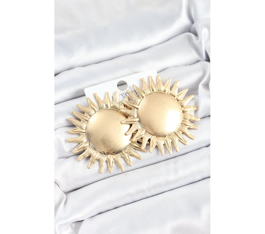 Pirinç Güneş Model Gold Renk Kadın Küpe