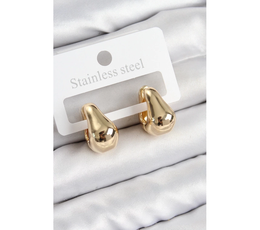 Pirinç Halka Model Gold Renk Kadın Küpe
