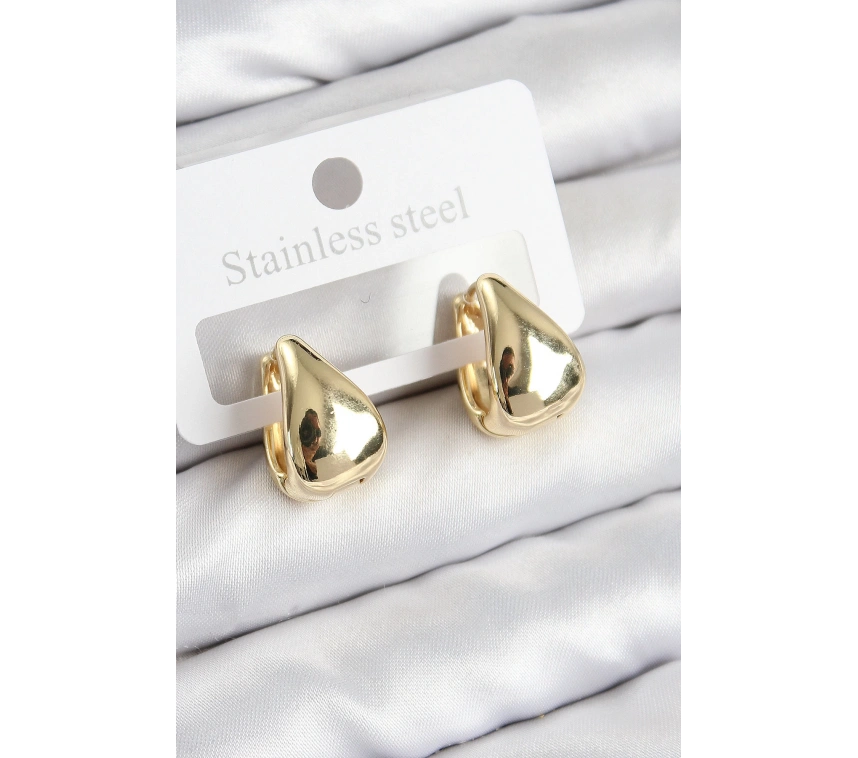 Pirinç Halka Model Gold Renk Kadın Küpe