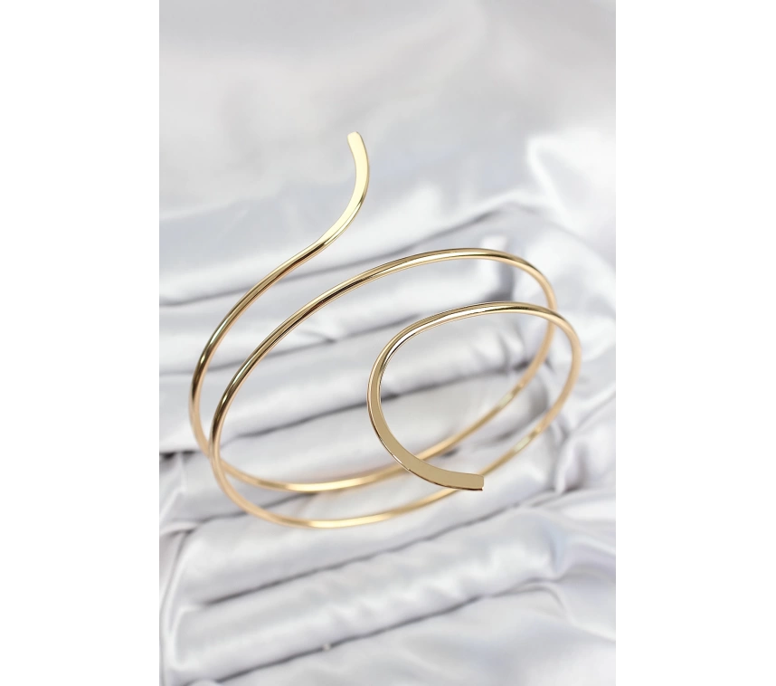 Pirinç Sarmal Model Gold Renk Pazu Bileklik