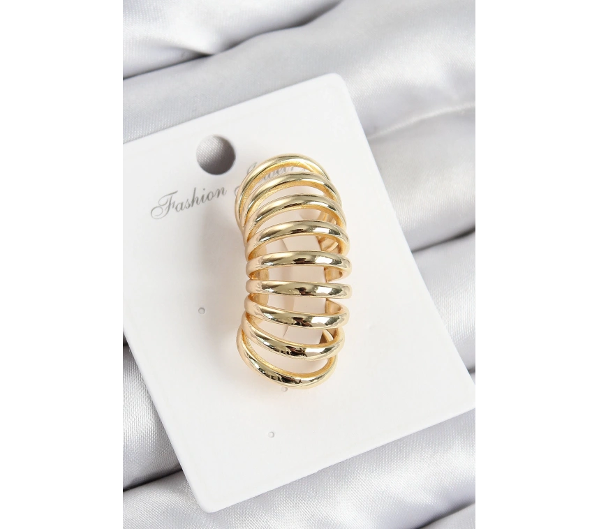 Pirinç Yay Model Gold Renk Sağ Kıkırdak Küpe