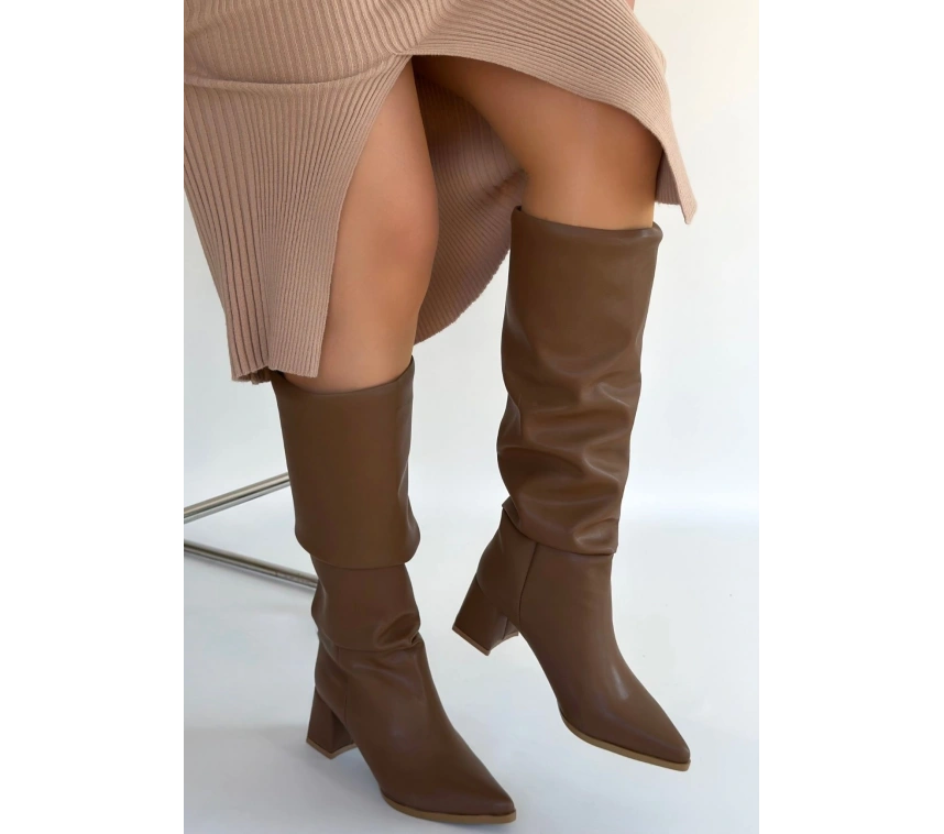 Pitay Vizon Cilt Topuklu Çizme