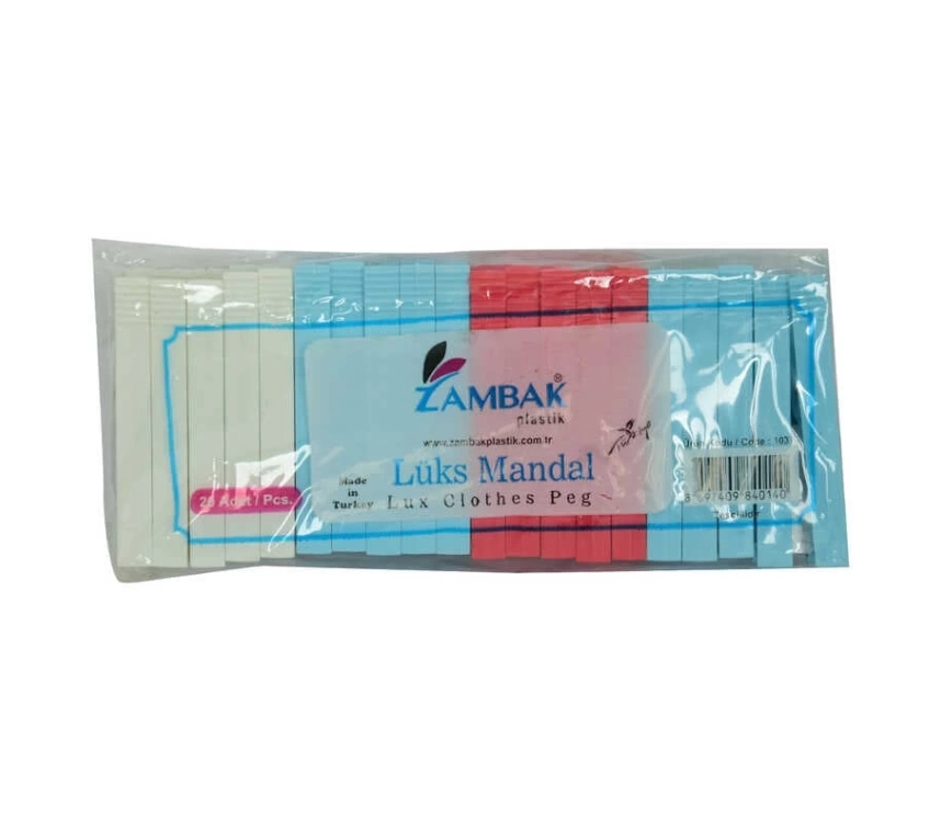 Plastik Lüks Çamaşır Mandalı Karışık Renk Kod-103