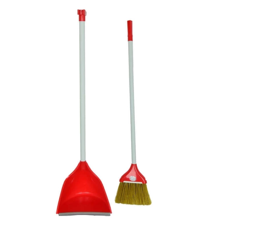 Plastik Saplı Süpürgeli Saplı Faraşlı Fırça Seti Karışık Renk ZP-128