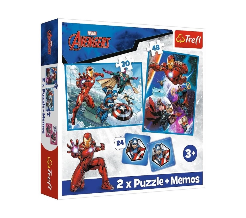 PUZZLE-93333 2W1 Marvel The Avengers Çocuk Puzzle