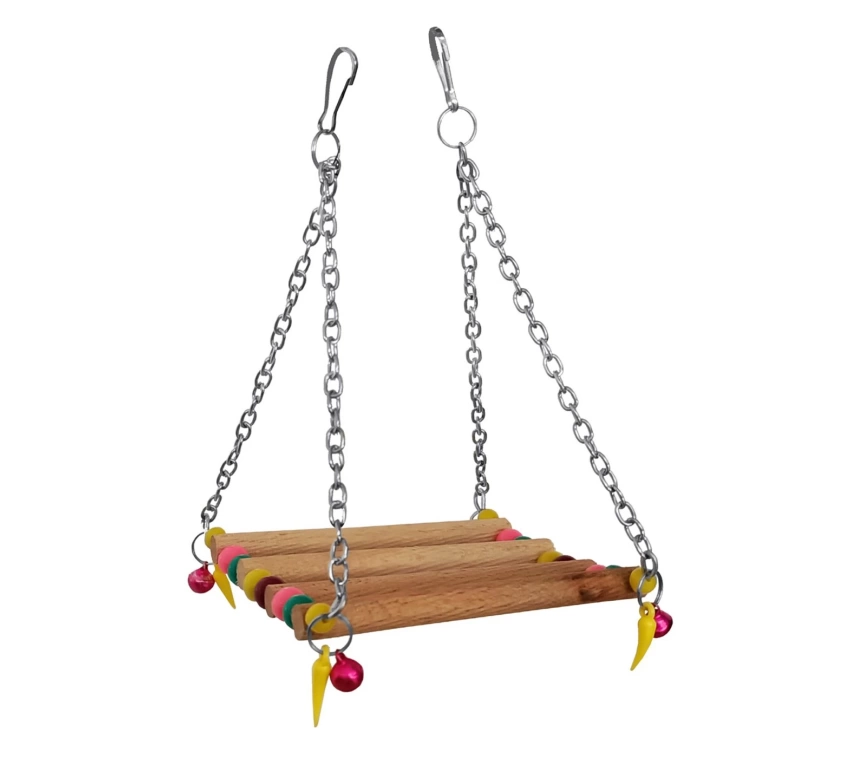 Renkli Boncuklu Ve Çanlı Gondol Kuş Salıncağı 9*11-18 cm