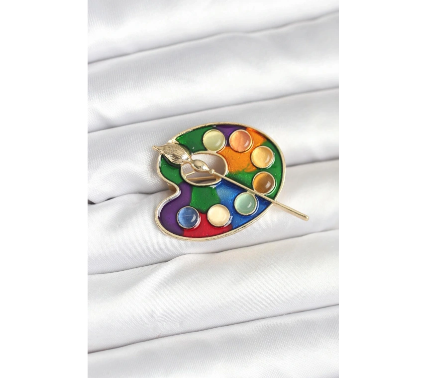 Ressam Paleti Model Broş