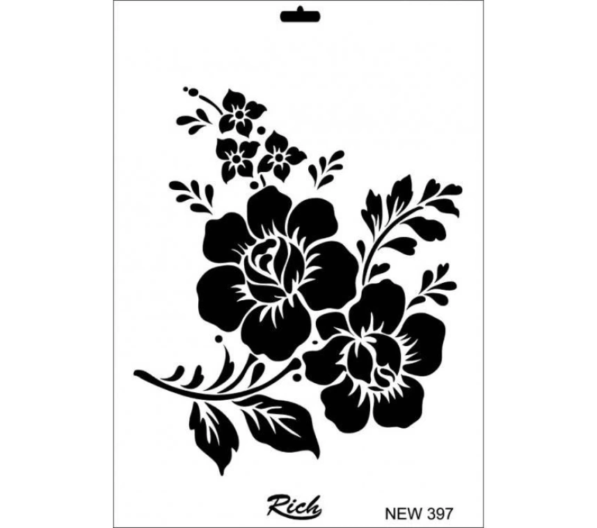 Rich New Seri N-397 Stencil 35x25 cm