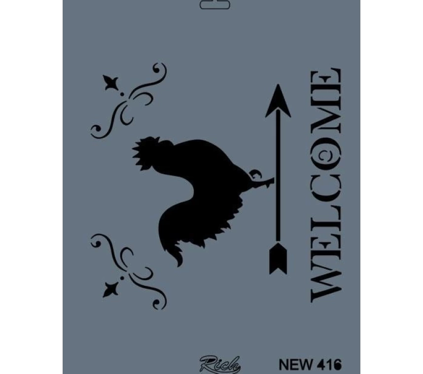 Rich New Seri N-416 Stencil 35x25 cm