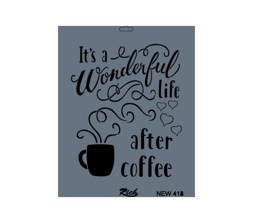 Rich New Seri N-418 Stencil 35x25 cm