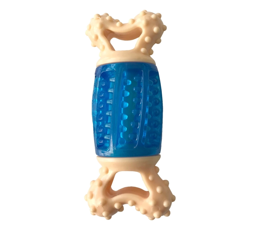 Sağlam Plastik Sesli Dental Köpek Oyuncağı 13x4cm Mavi