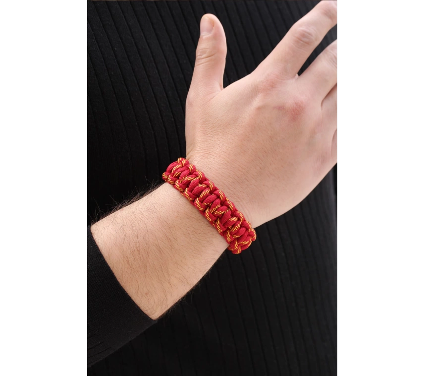 Sarı Kırmızı Paracord Bileklik
