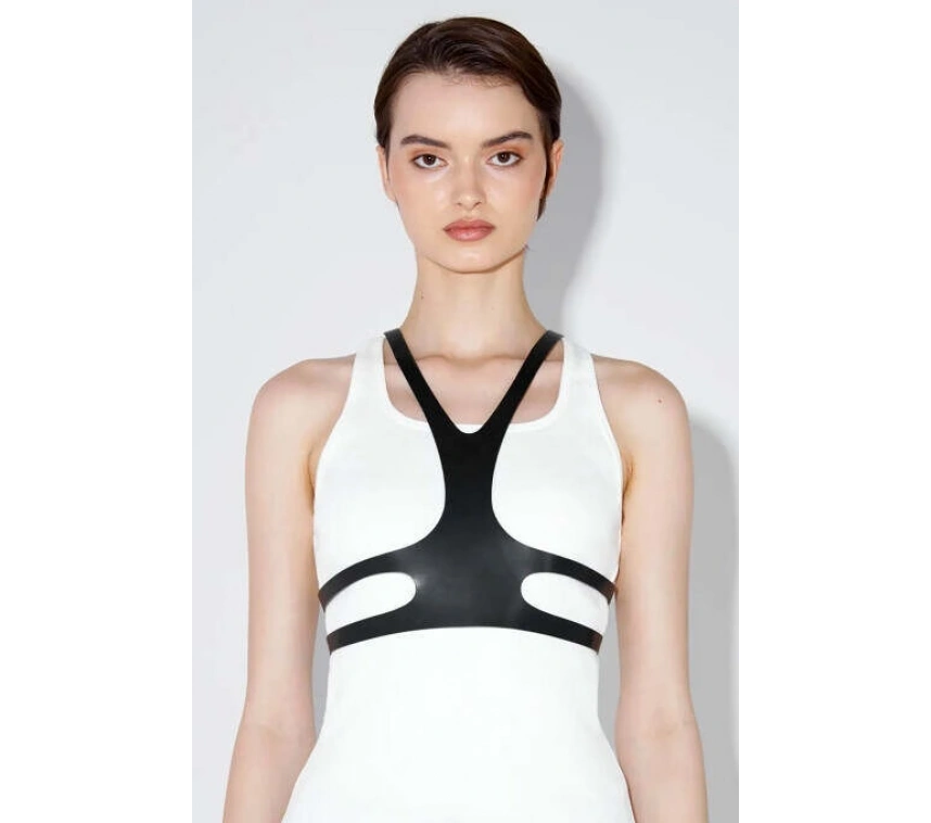 Seksi Deri Göğüs Harness - Brf1374