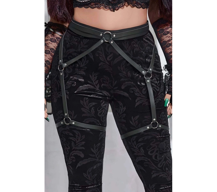 Seksi Deri Jartiyer Harness - Brf956