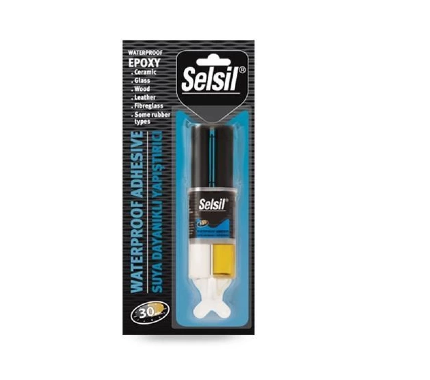 Selsil Suya Dayanıklı Epoksi Şeffaf Yapıştırıcı 28 gr