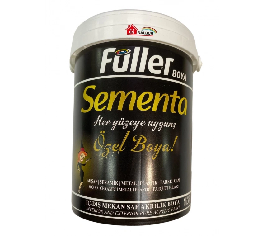 Sementa Özel Su Bazlı Saf Akrilik Boya 1 Litre Siyah