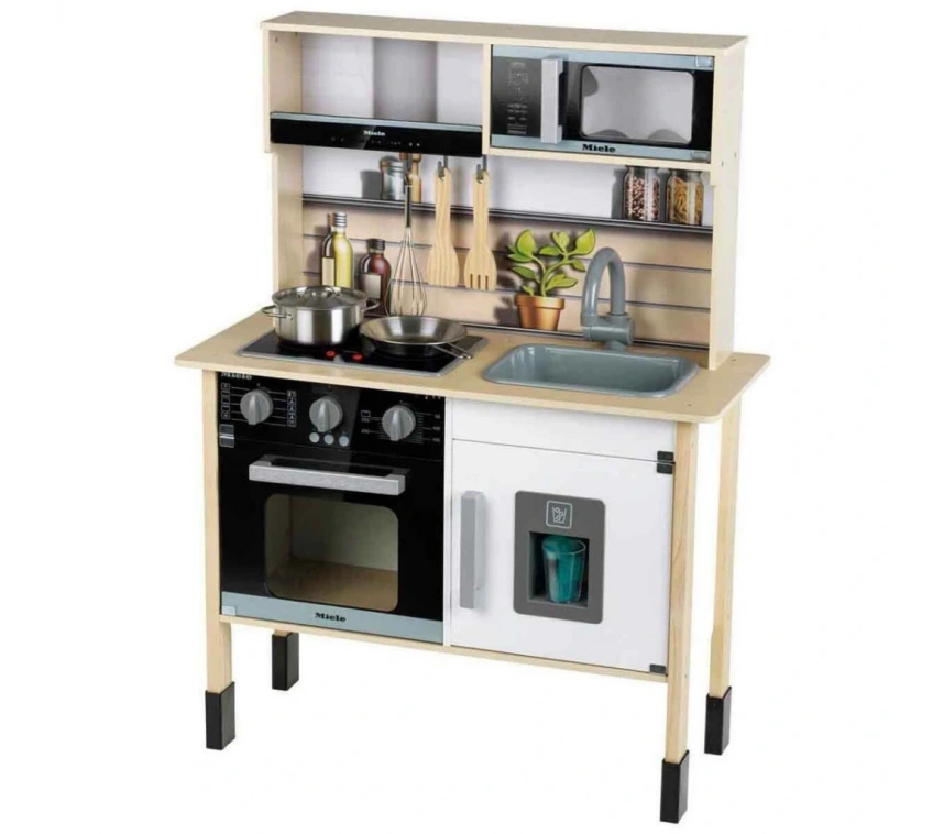 Sesli ve Işıklı Aksesuarlı Ahşap Mutfak Seti