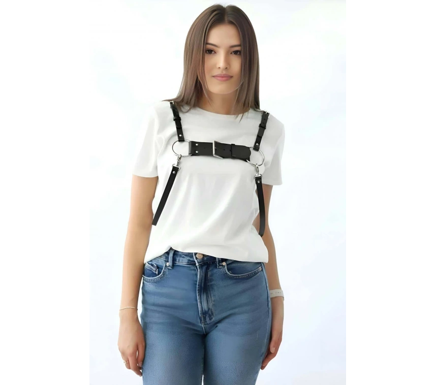 Şık Deri Kadın Kemer, Elbise Üzeri Deri Kemer - Brf1094