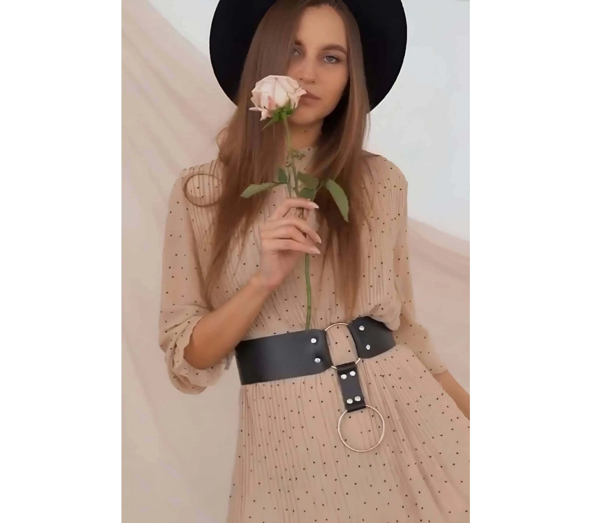 Şık Deri Kemer, Halka Detaylı Kemer - Brf610