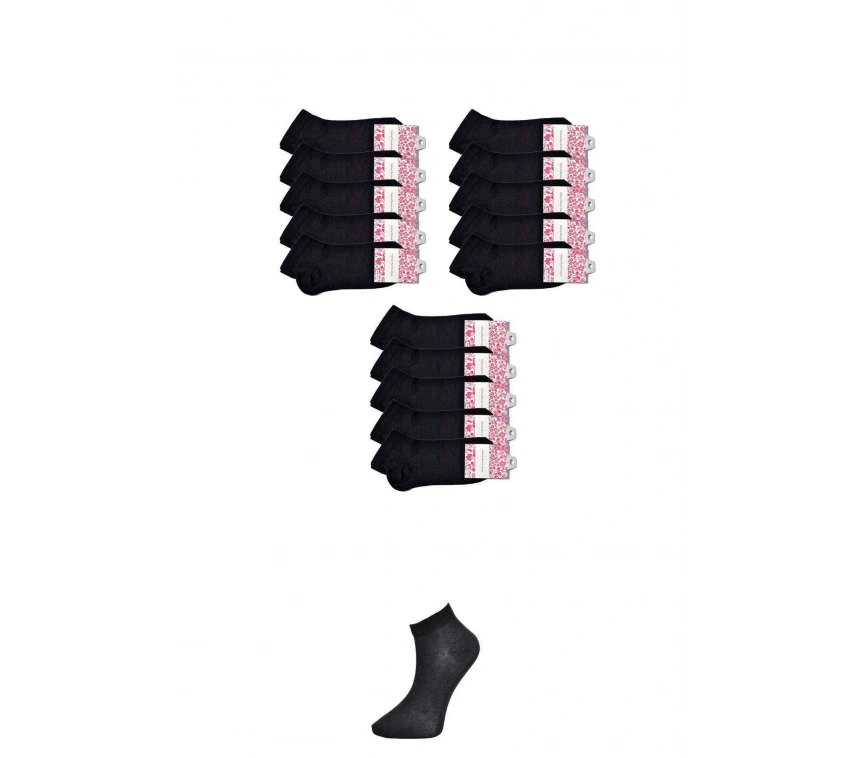 Siyah Kadın Bilek Çorap 15 Çift