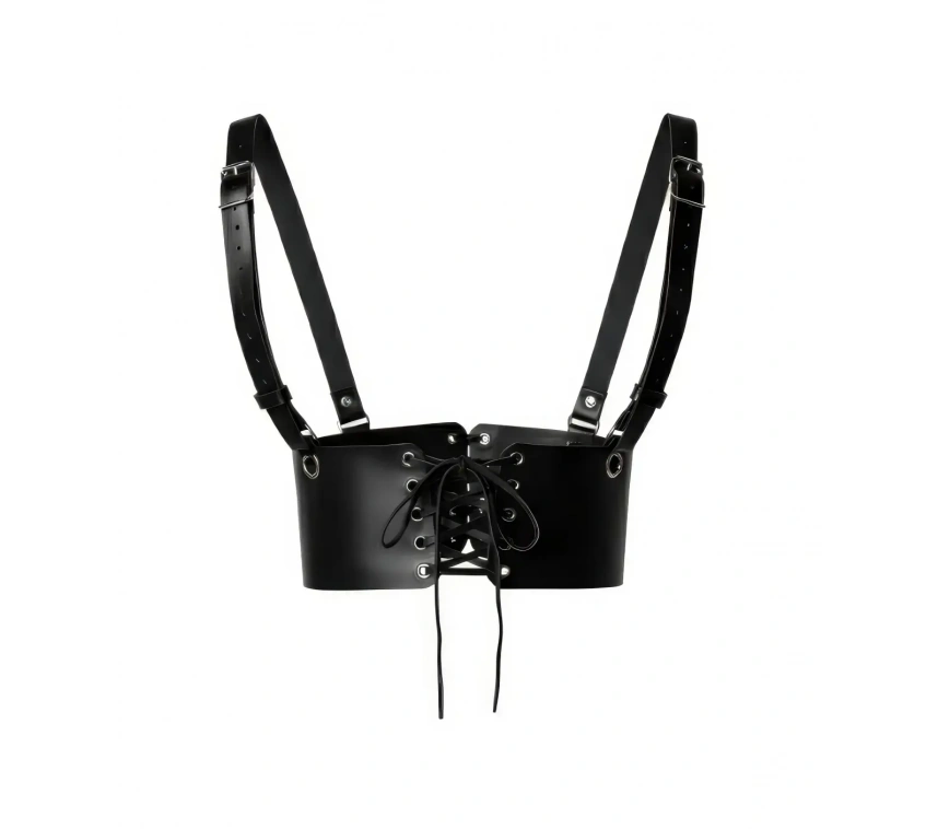 Siyah Kadın Kemer Bağcıklı Korse Bel Aksesuarı - Brf1429